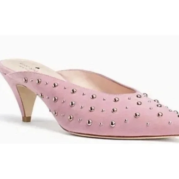 Kate Spade  New York Women's Surie Mules Parisian Pink Slides Size 6. Studded - Picture 11 of 11